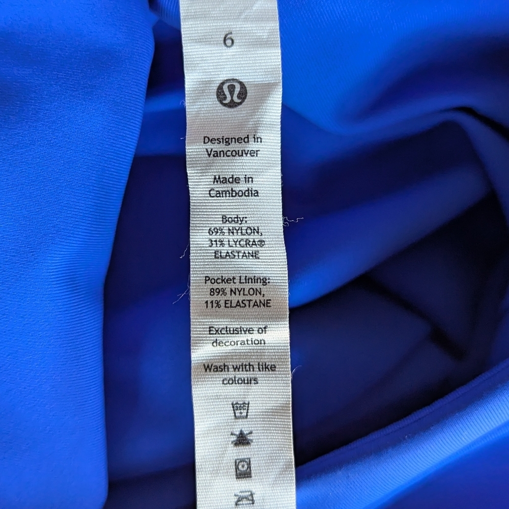 Lululemon Swift Speed High-Rise Crop 21" Blazer Blue Tone Size 6 - Picture 10 of 13